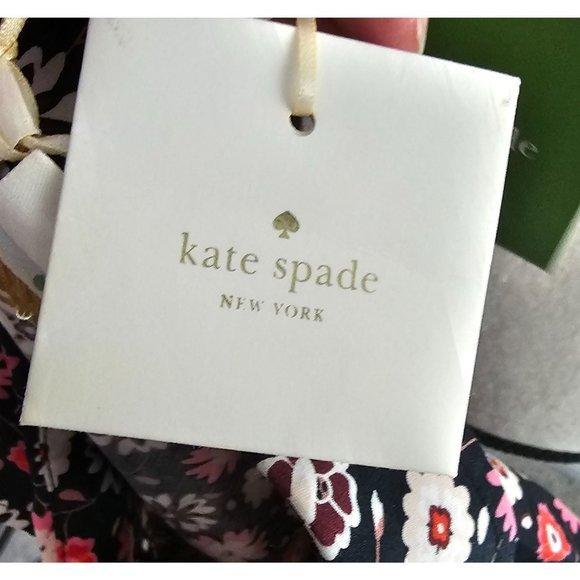 Kate Spade baja bound mini casa floral black shirt dress Size 0 - Picture 10 of 16